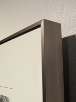 アルミフレームシルバー 18x22インチ ガラス さし箱付