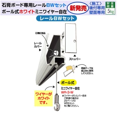 石膏ボード専用レールBWセット 200cm 【在庫限り】