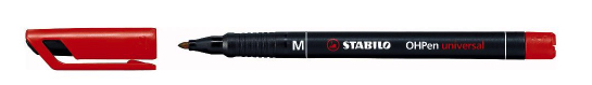 スタビロ OHPペン ユニバーサル M(細字/1mm) レッド - ウインドウを閉じる